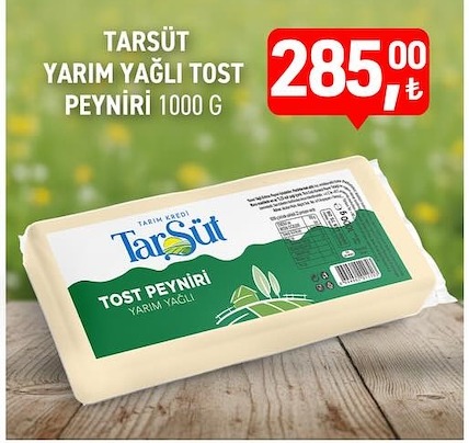 Tarsüt Yarım Yağli Tost Peyniri 1000 G