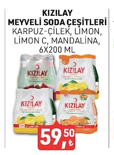 Kızılay Meyveli Soda Çeşitleri 6X200 Ml