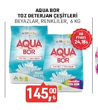 Aqua Bor Toz Deterjan Çeşitleri Beyazlar, Renkliler, 6 Kg
