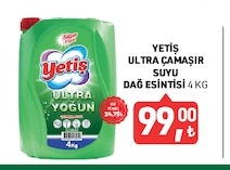 Yetiş Ultra Çamaşır Suyu Dağ Esintisi 4 Kg