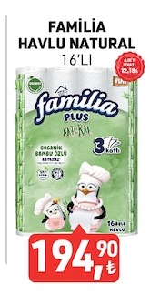 Familia Havlu Natural 16'Lı