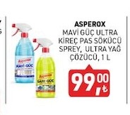 Asperox Mavi Güç Ultra Kireç Pas Sökücü Sprey, Ultra Yağ Çözücü, 1 L