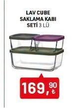 Lav Cube Saklama Kabi Seti 3 Lü