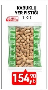 Tarim Kredi Kabuklu Yer Fistigi 1Kg