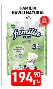 Familia Havlu Natural 16Li