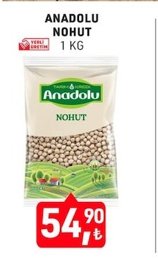 Tanım Kredı Anadolu Nohut 1 Kg