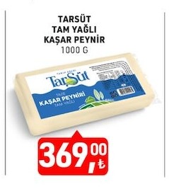 Tarsüt Tam Yağli Kaşar Peynir 1000 G