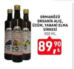 Ormanözü Organik Alıç, Üzüm, Yabani Elma Sirkesi 500 Ml