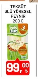 Teksüt 3 Lü Yöresel Peynir 200G
