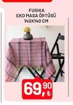 Fushia Eko Masa Örtüsü 140X140 Cm