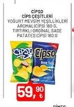 Cipso Yoğurt Mevsim Yeşillikleri Aromalı Cips 160G, Tirtirkli Orginal Sade Patates Cipsi 160G