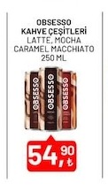 Obsesso Kahve Çeşitleri Latte, Mocha, Caramel Macchiato 250 Ml