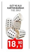 Elit Ve Alg Karton Bardak 7 Oz 20'Li