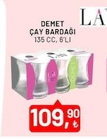 Demet Çay Bardağı 135 Cc 6'Li