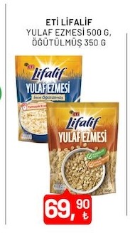 Eti Lifalif Yulaf Ezmesi 500 G, Öğütülmüş 350 G