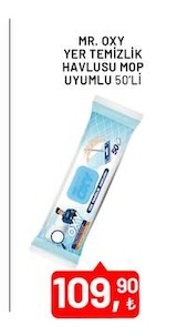 Mr. Oxy Yer Temizlik Havlusu Mop Uyumlu 50'Li