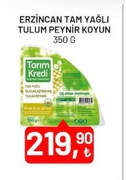 Erzincan Tam Yağlı Tulum Peynir Koyun 350 G