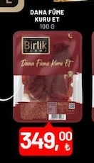 Birlik Dana Füme Kuru Et 100G