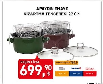 Apaydin Emaye Kizartma Tenceresi 22 Cm