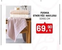 Fushia Etnik Yuz Havlusu 50X85 Cm