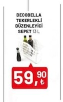 Decobella Tekerlekli Düzenleyici Sepet 13 L