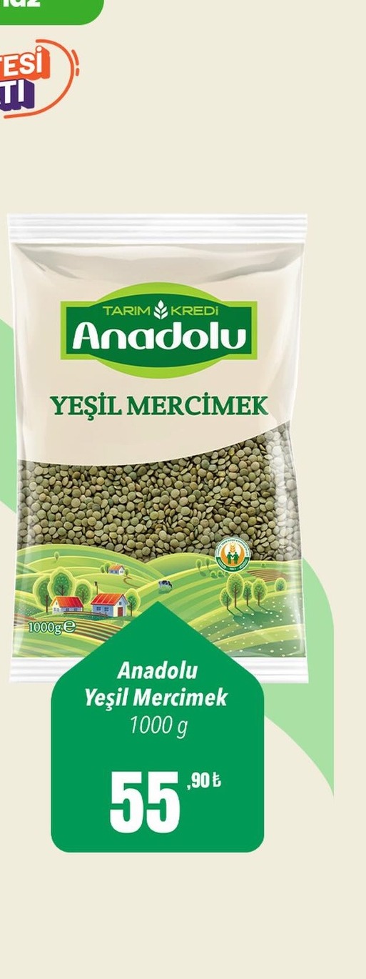 Anadolu Yeşil Mercimek 1000G