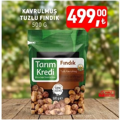 Kavrulmuş Tuzlu Fındık 500 G