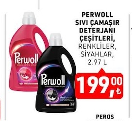 Perwoll Sıvı Çamaşır Deterjanı Çeşitleri, Renkliler, Siyahlar 2.97 L
