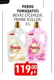 Peros Yumuşatıcı Beyaz Çiçekler Pembe Güller 3 L