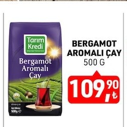 Türkiye Ürünleri Bergamot Aromalı Çay 500 G