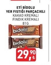 Eti Bidolu Yer Fıstığı Parçacıklı Kakaolu Kremalı Fındık Kremalı 81G