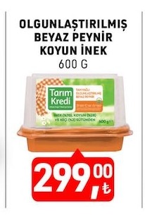 Olgunlaştirilmiş Beyaz Peynir Koyun Inek 600 G