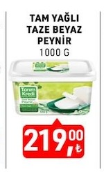 Tam Yağlı Taze Beyaz Peynir 1000 G