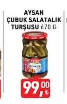 Aysan Çubuk Salatalik Turşusu 670 G