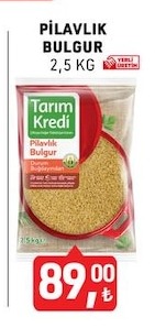 Tarım Kredi Pilavlık Bulgur 2,5 Kg