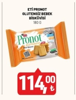 Eti Pronot Glutensiz Bebek Bisküvisi 180G