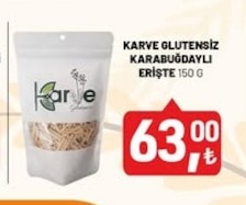 Karve Glutensiz Karabuğdaylı Erişte 150G
