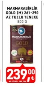 Marmarabirlik Gold (M) 261-290 Az Tuzlu Teneke 800 G