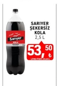 Sarıyer Şekersiz Kola 2.5L
