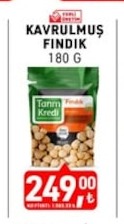 Tanım Kredı Kavrulmuş Findık 180G