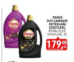 Peros Sıvı Çamaşır Deterjanı Çeşitleri, Renkliler, Siyahlar 3L