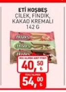 Eti Hoşbeş Çilek, Fındık, Kakao Kremalı 142 G