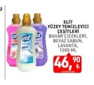 Elit Yüzey Temizleyici Çeşitleri Bahar Çiçekleri, Beyaz Sabun, Lavanta 1500 Ml