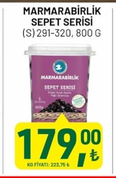 Marmarabirlik Sepet Serisi (S) 291-320, 800G