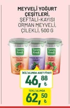 Meyveli Yoğurt Çeşitleri Şeftali-Kayısı Orman Meyveli Çilekli 500G