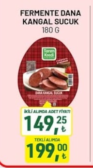 Fermente Dana Kangal Sucuk 180 G
