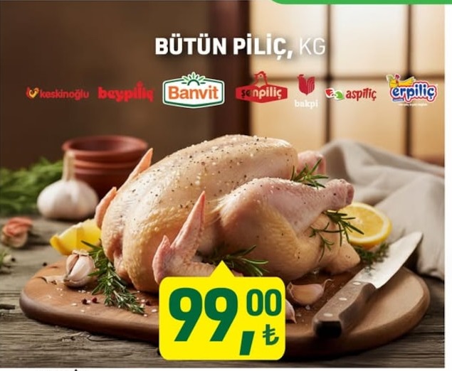 Bütün Piliç, Kg