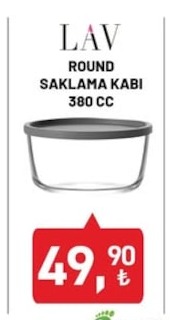 Lav Round Saklama Kabı 380 Cc