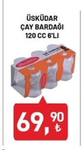 Üsküdar Çay Bardağı 120 Cc 6'Li