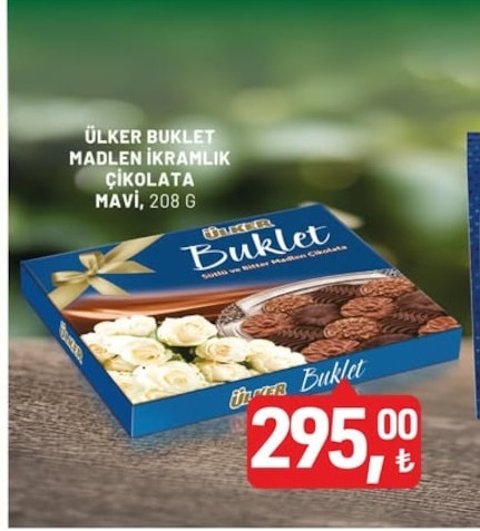 Ülker Buklet Madlen İkramlik Çi̇kolata Mavi̇, 208 G